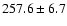 $257.6 \pm 6.7$