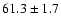 $61.3 \pm 1.7 $
