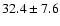 $32.4 \pm 7.6 $