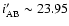 $i'_{\rm AB} \sim 23.95$