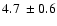 $4.7~\pm 0.6$