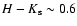 $H-K_{\rm s}\sim 0.6$