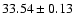 $33.54 \pm 0.13$