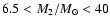 $6.5<M_2/ {M}_\odot<40$