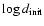 $\log d_{\rm init}$