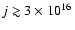$j \gtrsim 3\times10^{16}~$