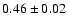 $0.46\pm0.02 $