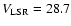 $V_{\rm
LSR}=28.7$