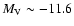 $M_{\rm V}
\sim -11.6$