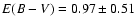 $E(B-V)=0.97 \pm 0.51$