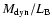 $M_{\rm dyn}/L_{\rm B}$