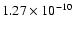 $1.27\times10^{-{10}}$