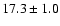 $17.3\pm1.0$