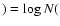 $) = \log {N}($