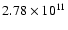 $2.78 \times 10^{11}$