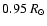 $0.95~R_{\odot}$
