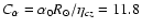 $C_{\alpha}=\alpha_0 R_{\odot}/
\eta_{cz}=11.8$