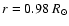 $r=0.98~R_{\odot}$