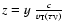 $z=y~\frac{c}{v_{\rm T}(\tau_{\rm V})}$