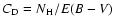 $C_{\rm D} = N_{\element{H}}/E(B-V)$