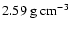 $2.59~{\rm g}~{\rm cm}^{-3}$