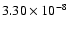 $3.30\times 10^{-8}$