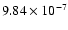 $9.84\times 10^{-7}$