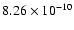 $ 8.26\times 10^{-10}$