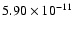 $ 5.90\times 10^{-11}$