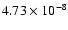 $4.73\times 10^{-8}$
