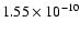 $1.55\times 10^{-10}$