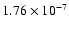 $ 1.76\times 10^{-7}$
