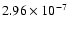 $2.96\times 10^{-7}$