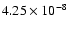 $4.25\times 10^{-8}$