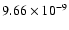$9.66\times 10^{-9}$