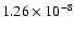 $1.26\times 10^{-8}$