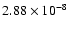 $2.88\times 10^{-8}$
