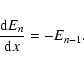 \begin{eqnarray*}\frac{{\rm d}E_{n}}{{\rm d}x} = -E_{n-1}.
\end{eqnarray*}