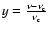 $y = \frac{\nu - \nu_{\rm c}}{\nu_{\rm c}}$