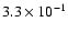 $3.3\times 10^{-1}$