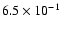 $6.5\times 10^{-1}$