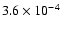 $3.6\times 10^{-4}$