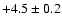 $+4.5
\pm 0.2$