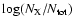 $\log(N_{\rm X}/N_{\rm tot})$