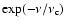 $\exp(-\nu/\nu_{\rm c})$