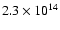 $2.3\times10^{14}$
