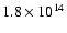 $1.8\times10^{14}$