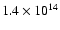 $1.4\times10^{14}$