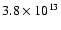 $3.8\times10^{13}$
