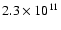 $2.3\times10^{11}$